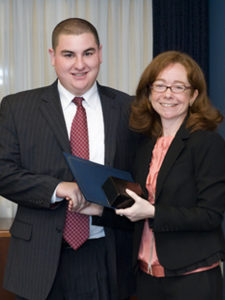 Selectman Pacheco with New England Business Bulletin Editor, Beth Purdue following the 2010 awards ceremony.